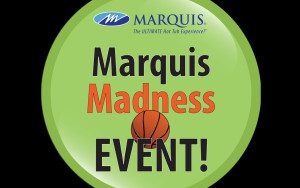 marquis madness image text over a green background